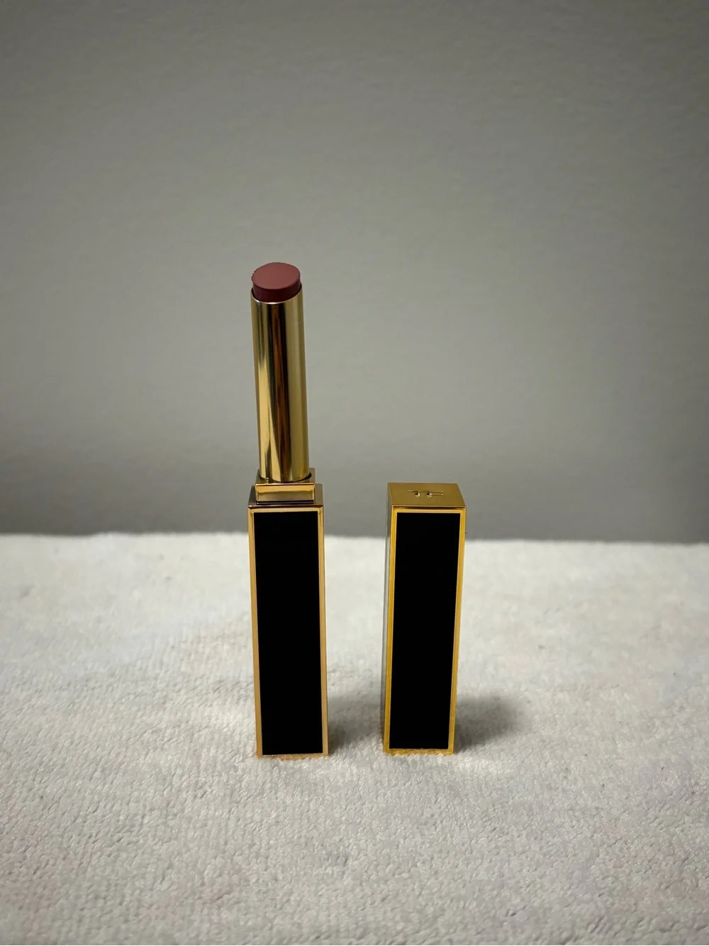 Tom Ford Lip Stilo Matte Lipstick in Deep Brown with Gold Trim